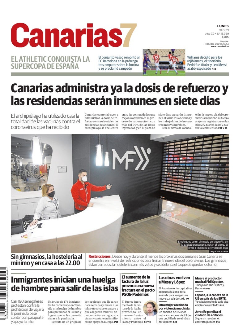 Portada Canarias7 18-01-2021