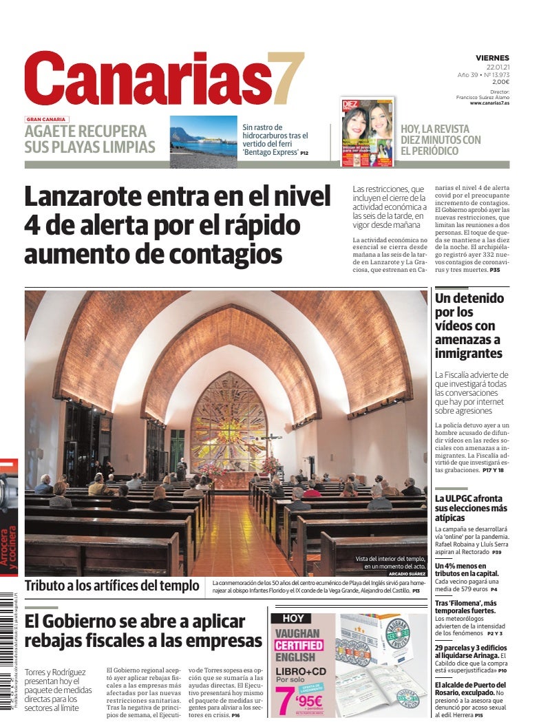 Portada Canarias7 22-01-2021