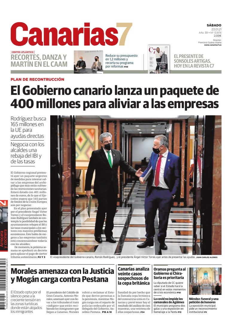 Portada Canarias7 23-01-2021