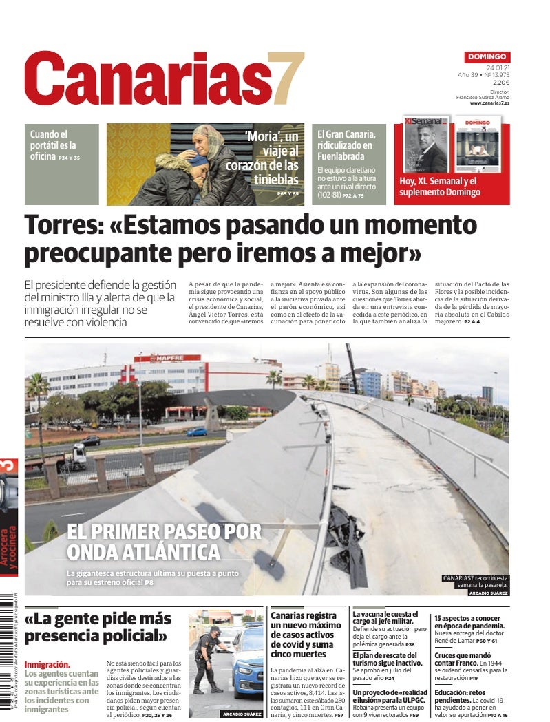 Portada Canarias7 24-01-2021