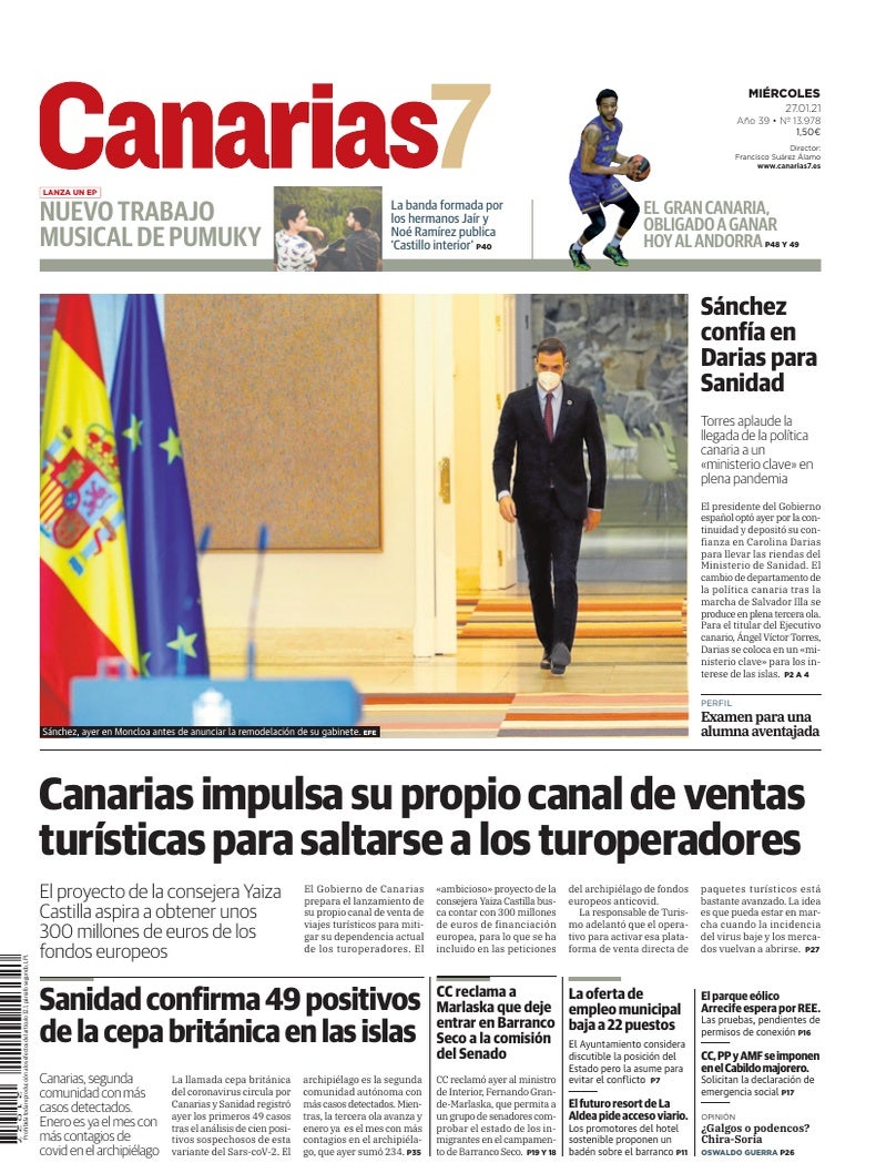 Portada Canarias7 27-01-2021