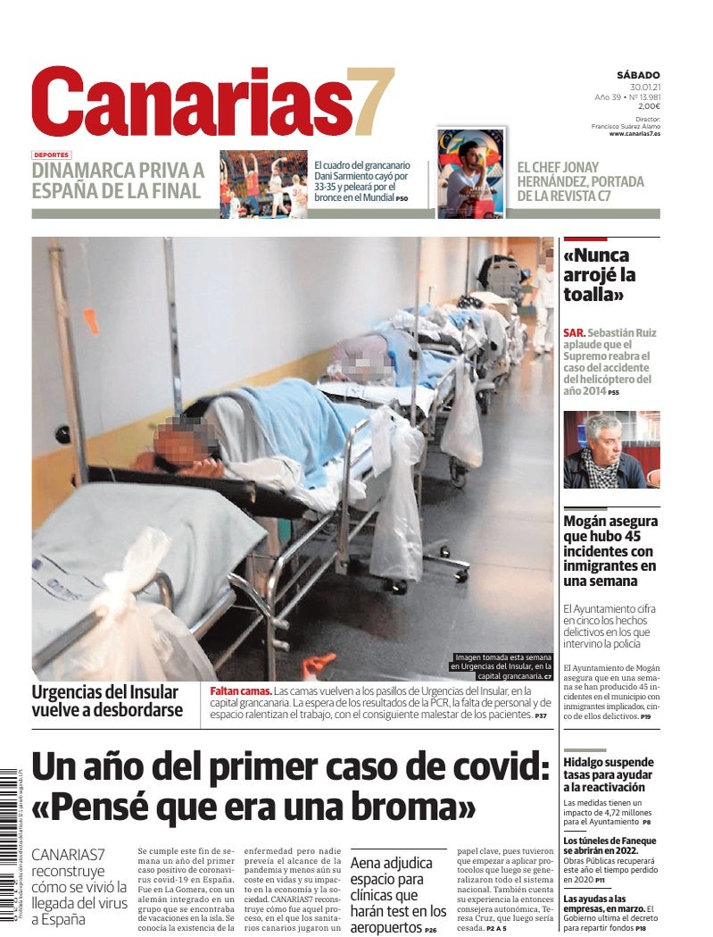 Portada Canarias7 30-01-2021