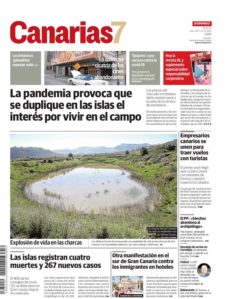 Portada Canarias7 31-01-2021