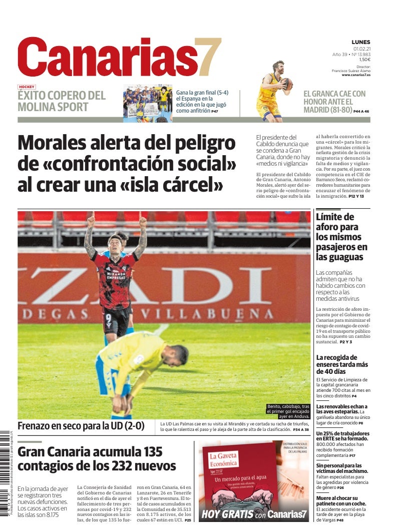 Portada Canarias7 01-02-2021