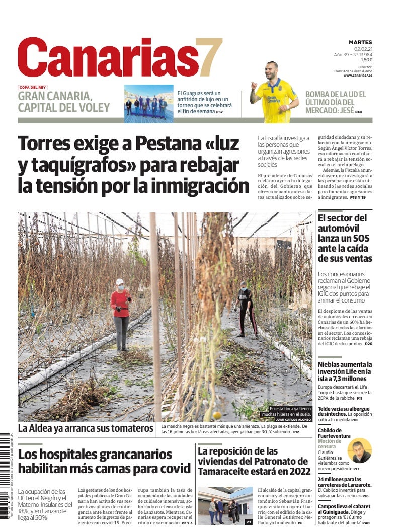 Portada Canarias7 02-02-2021