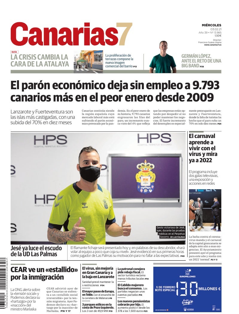 Portada Canarias7 03-02-2021