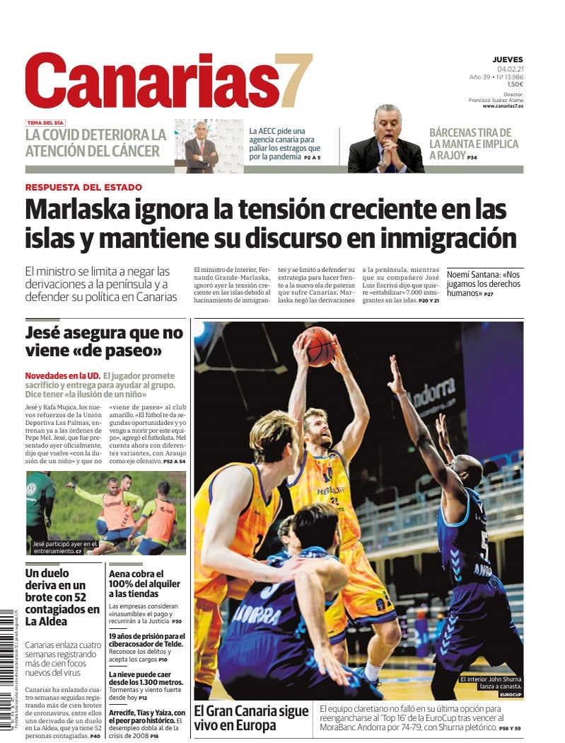 Portada Canarias7 04-02-2021