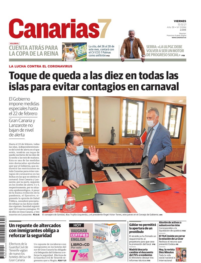 Portada Canarias7 12-02-2021