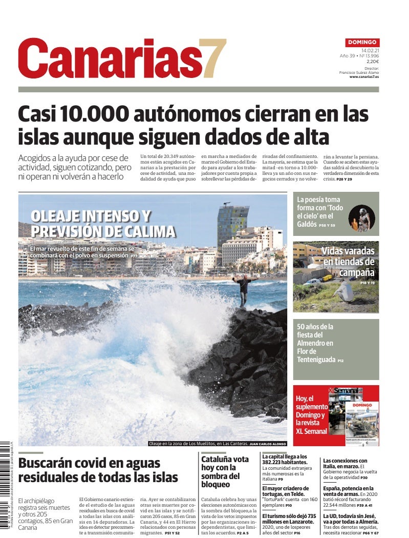 Portada Canarias7 14-02-2021