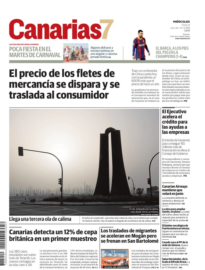 Portada Canarias7 17-02-2021