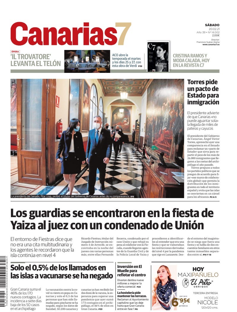 Portada Canarias7 20-02-2021