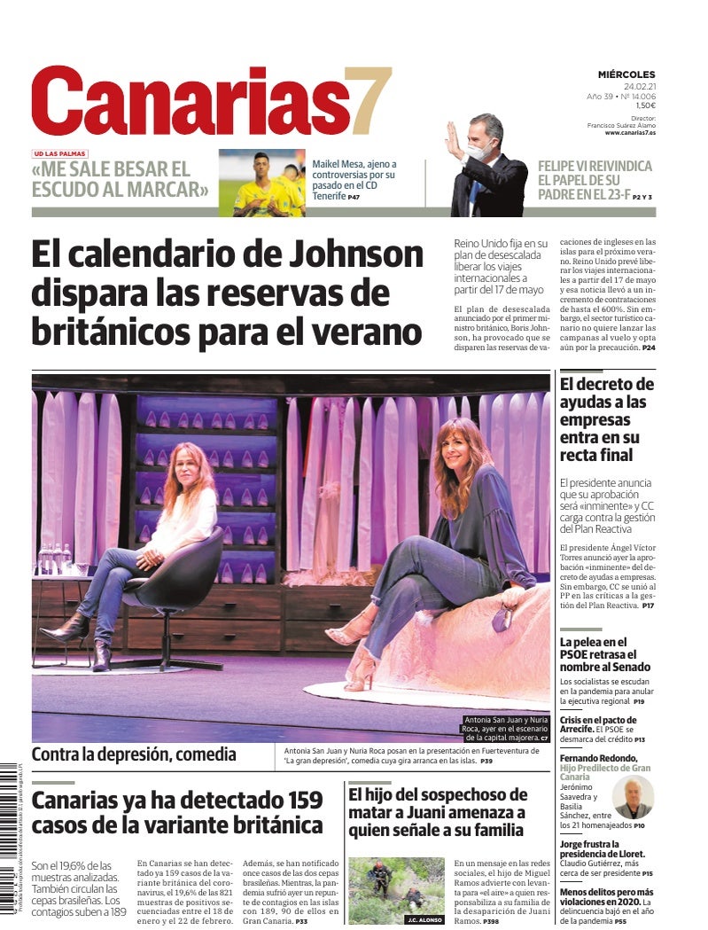 Portada Canarias7 24-02-2021