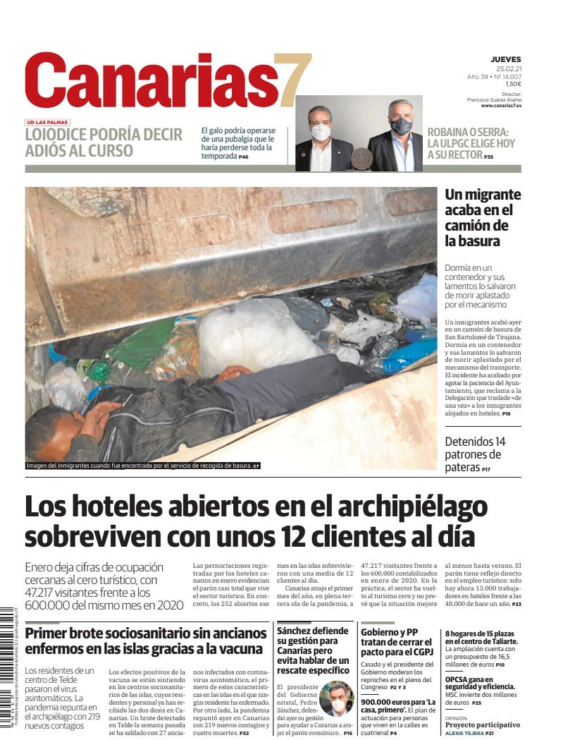 Portada Canarias7 25-02-2021