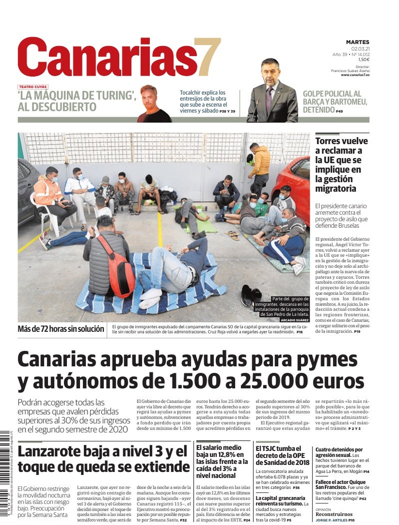 Portada Canarias7 02-03-2021