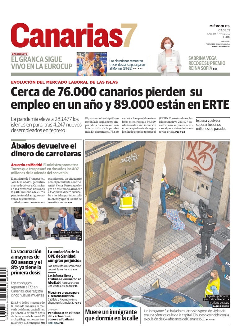 Portada Canarias7 03-03-2021