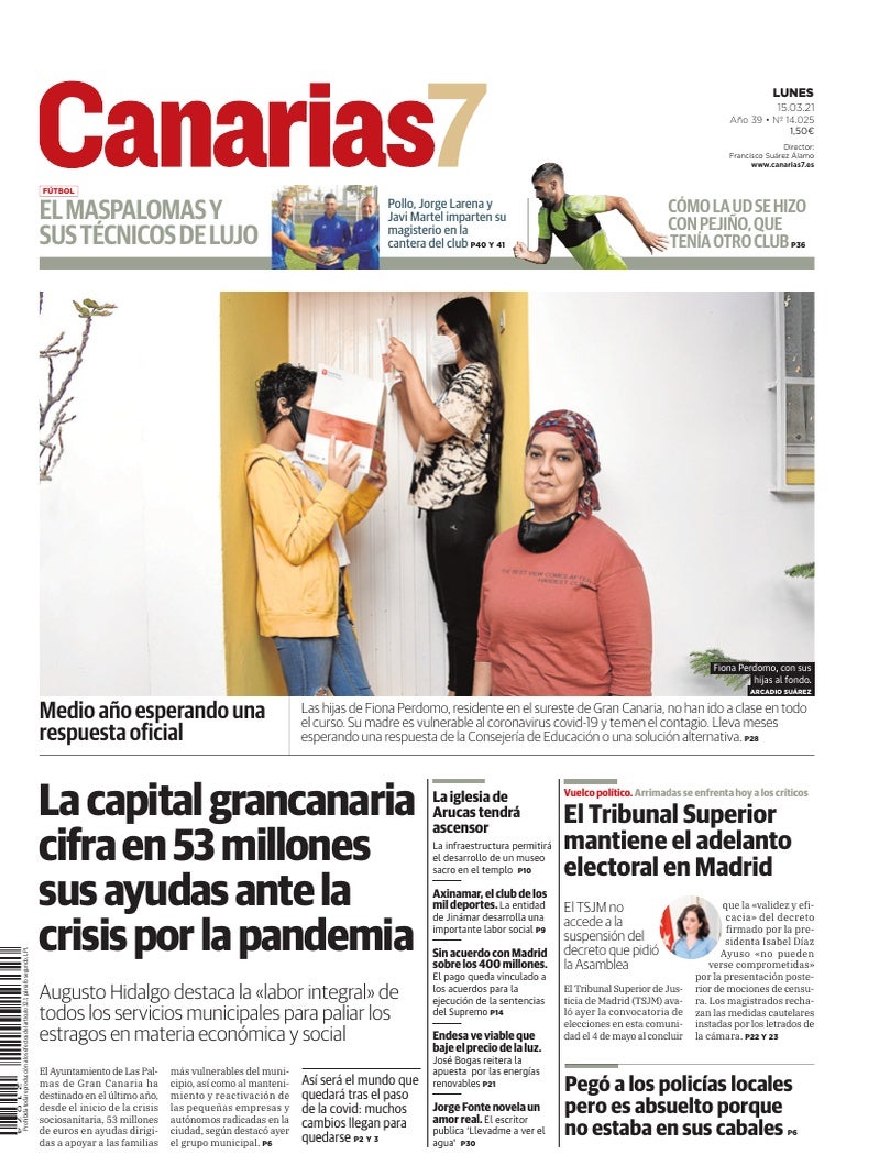 Portada Canarias7 15-03-2021