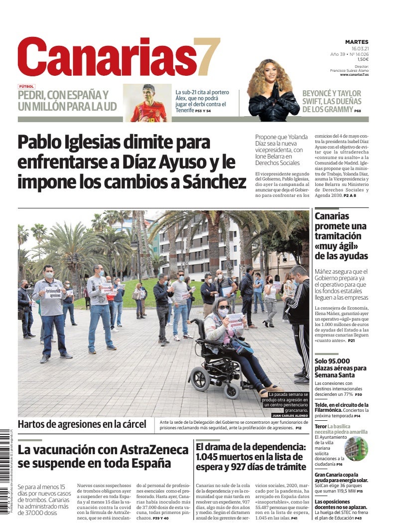 Portada Canarias7 16-03-2021