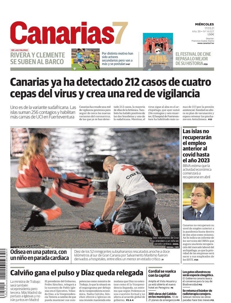 Portada Canarias7 17-03-2021