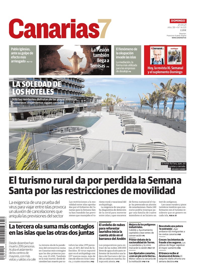 Portada Canarias7 21-03-2021