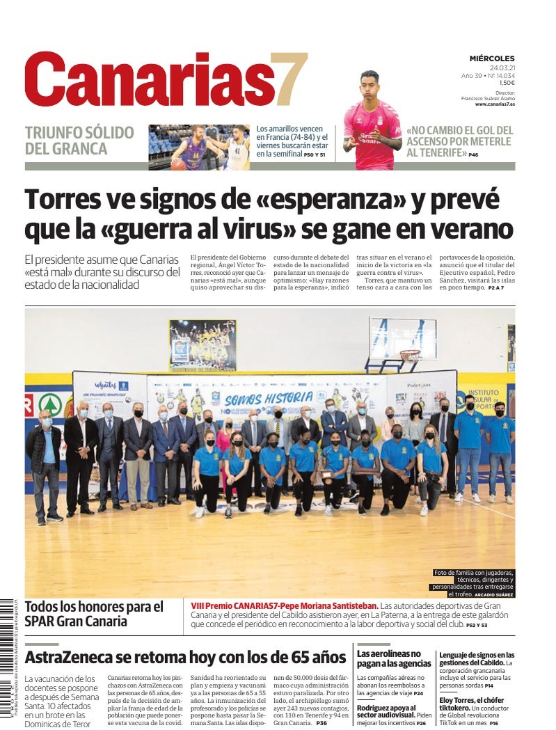 Portada Canarias7 24-03-2021
