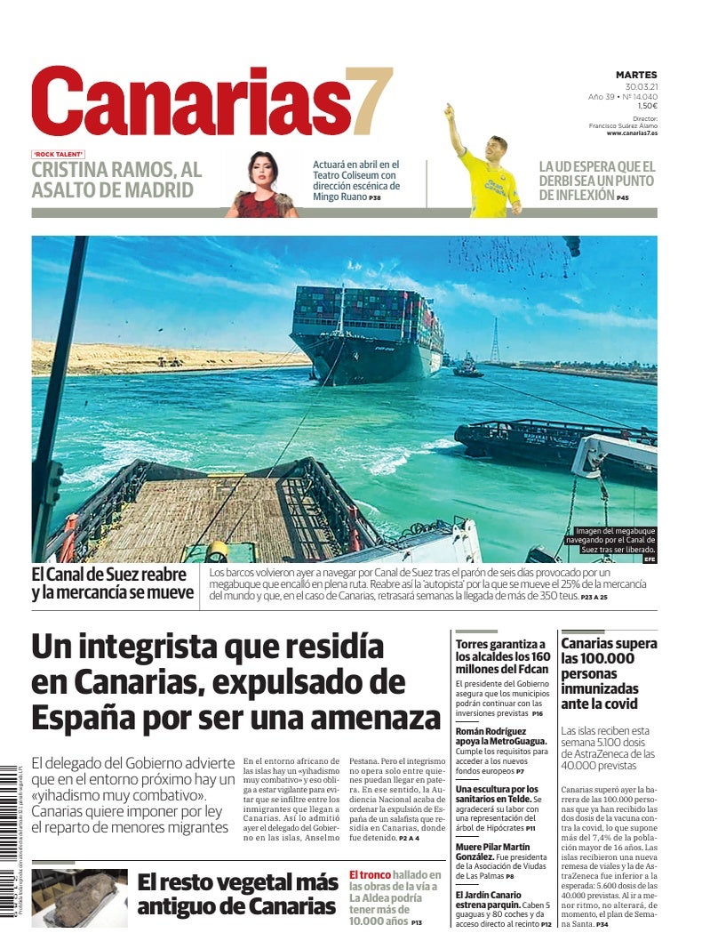 Portada Canarias7 30-03-2021