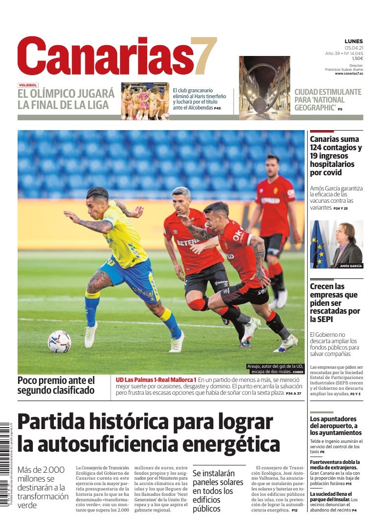 Portada Canarias7 05-04-2021