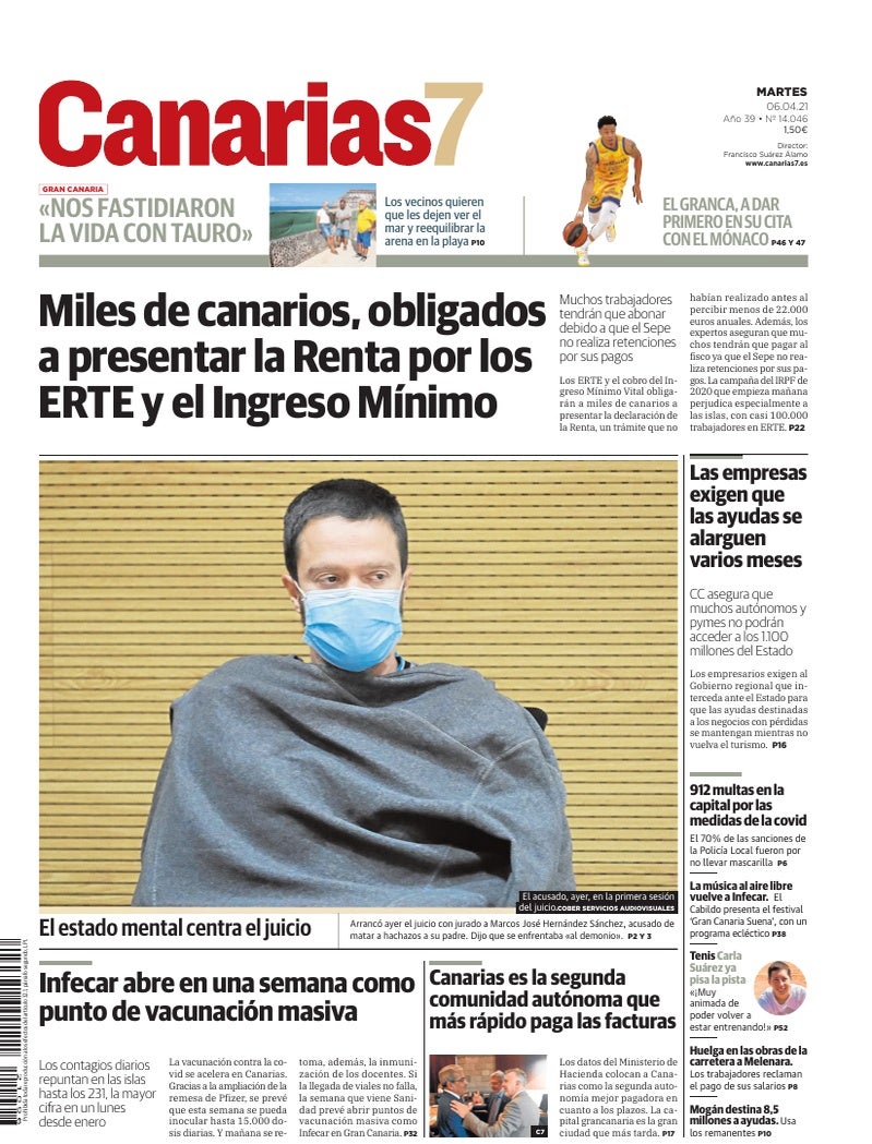 Portada Canarias7 06-04-2021