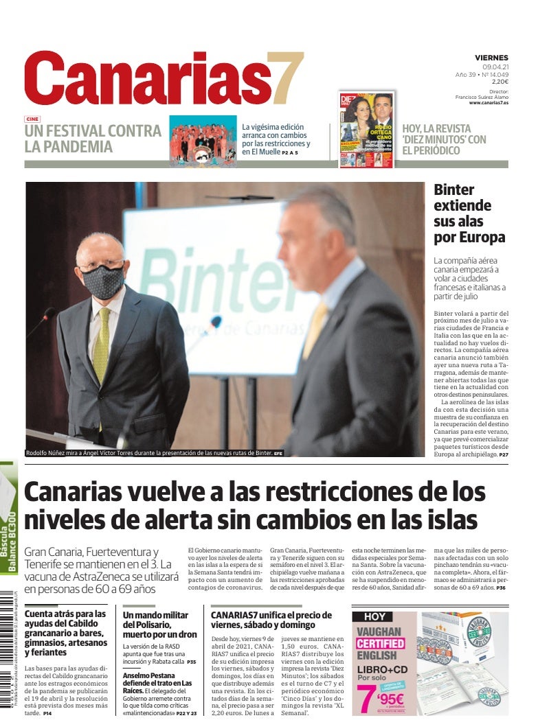 Portada Canarias7 09-04-2021