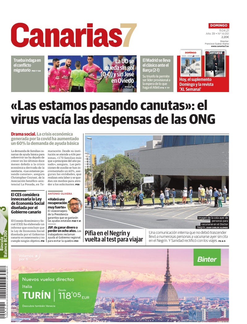 Portada Canarias7 11-04-2021