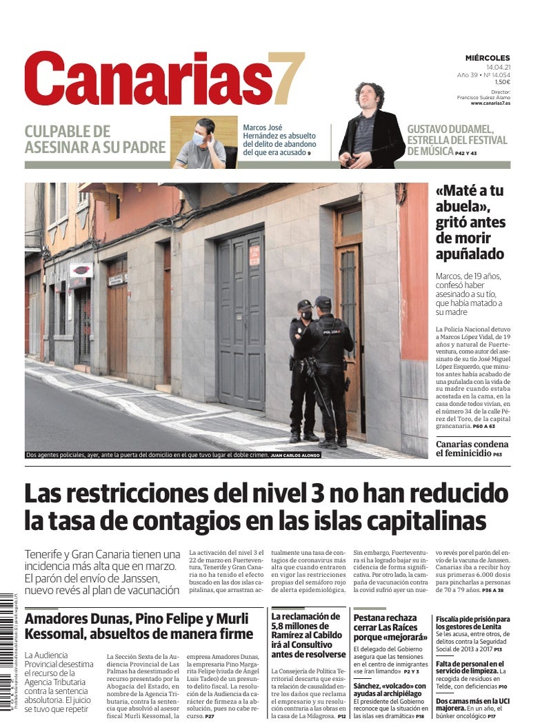 Portada Canarias7 14-04-2021