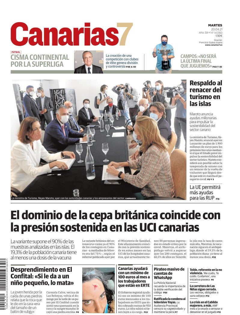 Portada Canarias7 20-04-2021