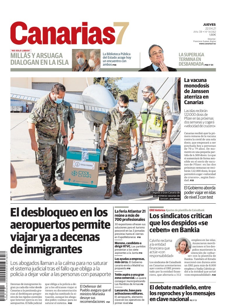 Portada Canarias7 22-04-2021