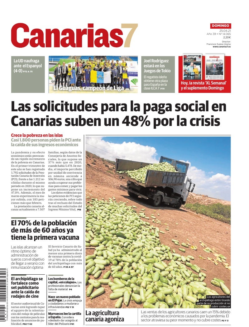 Portada Canarias7 25-04-2021