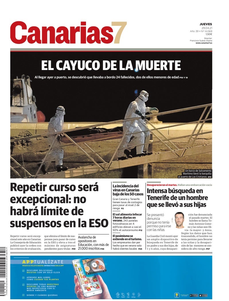 Portada Canarias7 29-04-2021