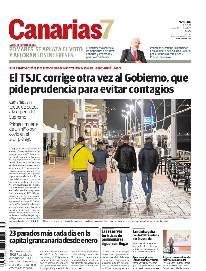 Portada Canarias7 11-05-2021