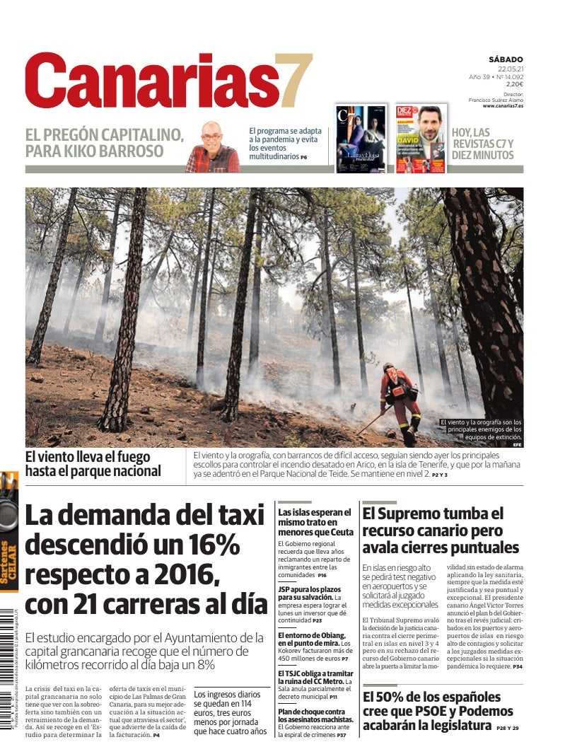 Portada Canarias7 22-05-2021