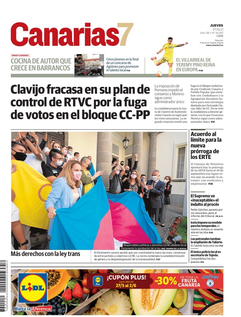 Portada Canarias7 27-05-2021
