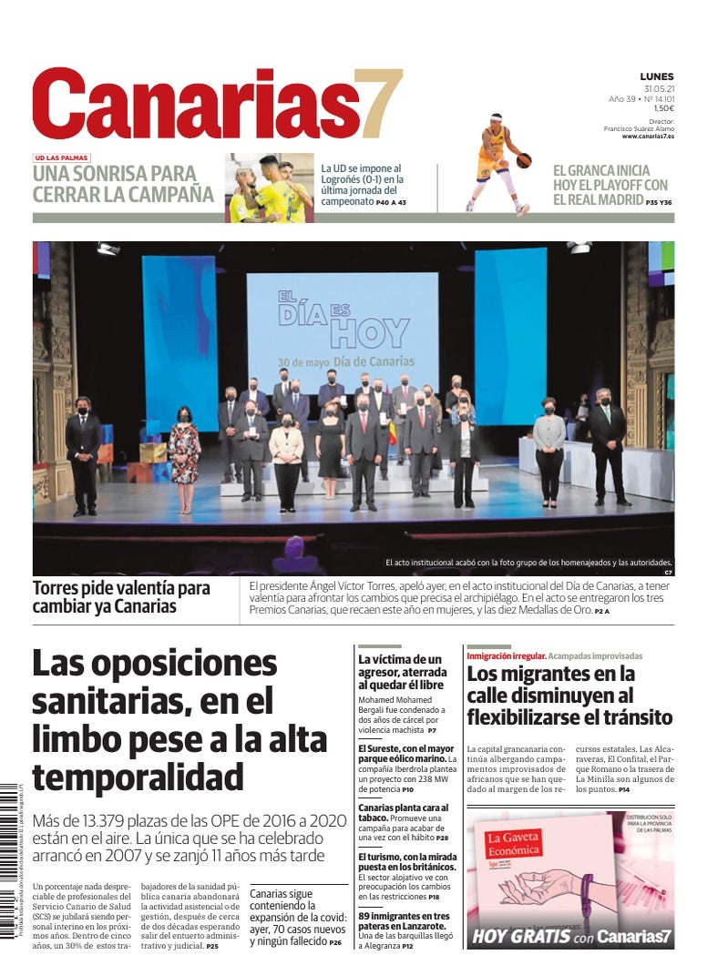 Portada Canarias7 31-05-2021