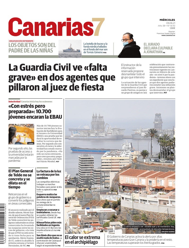 Portada Canarias7 09-06-2021