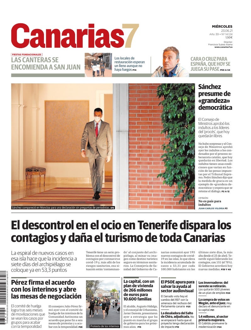 Portada Canarias7 23-06-2021