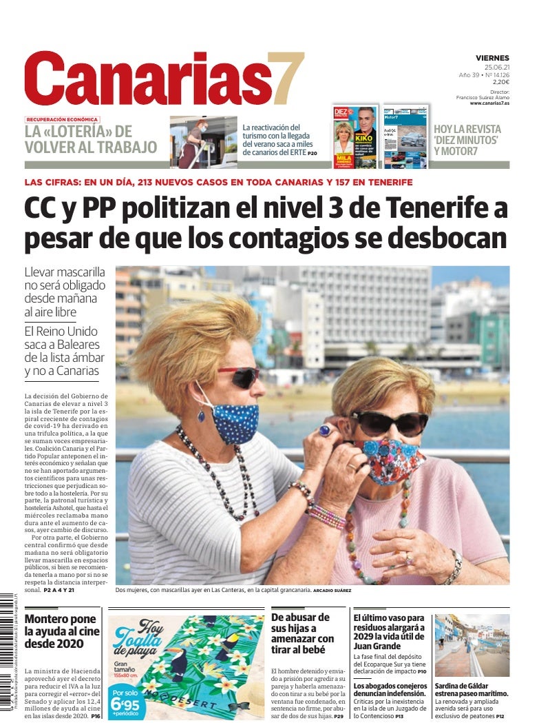 Portada Canarias7 25-06-2021