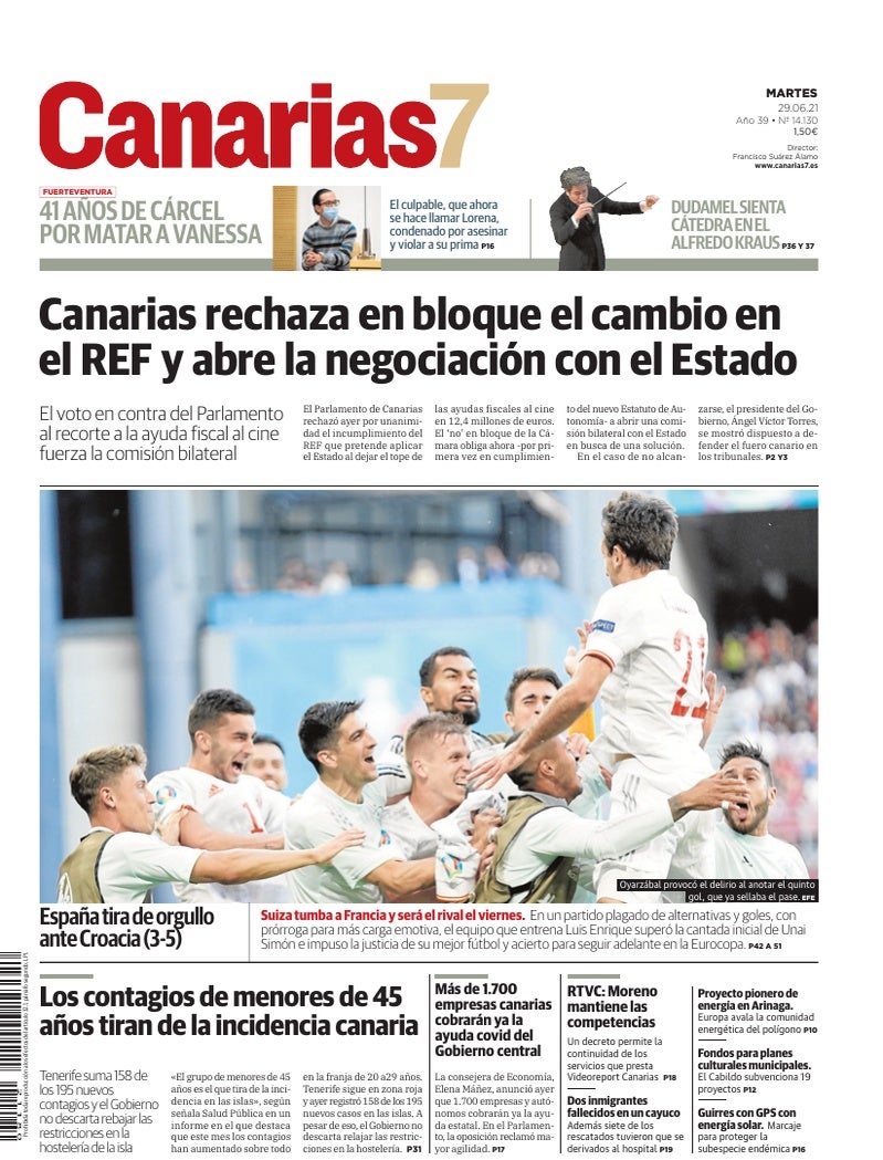 Portada Canarias7 29-06-2021