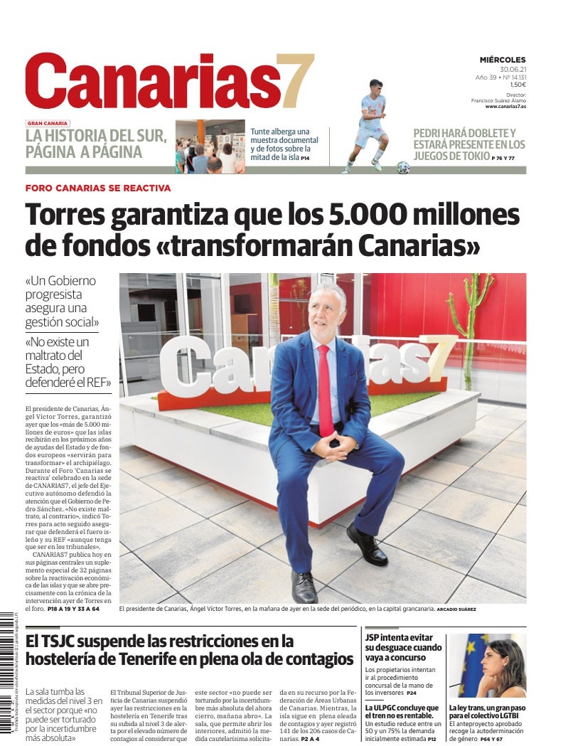 Portada Canarias7 30-06-2021