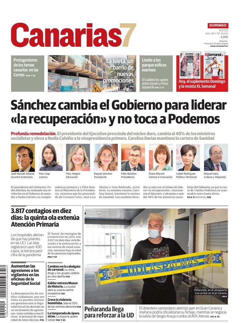 Portada Canarias7 11-07-2021