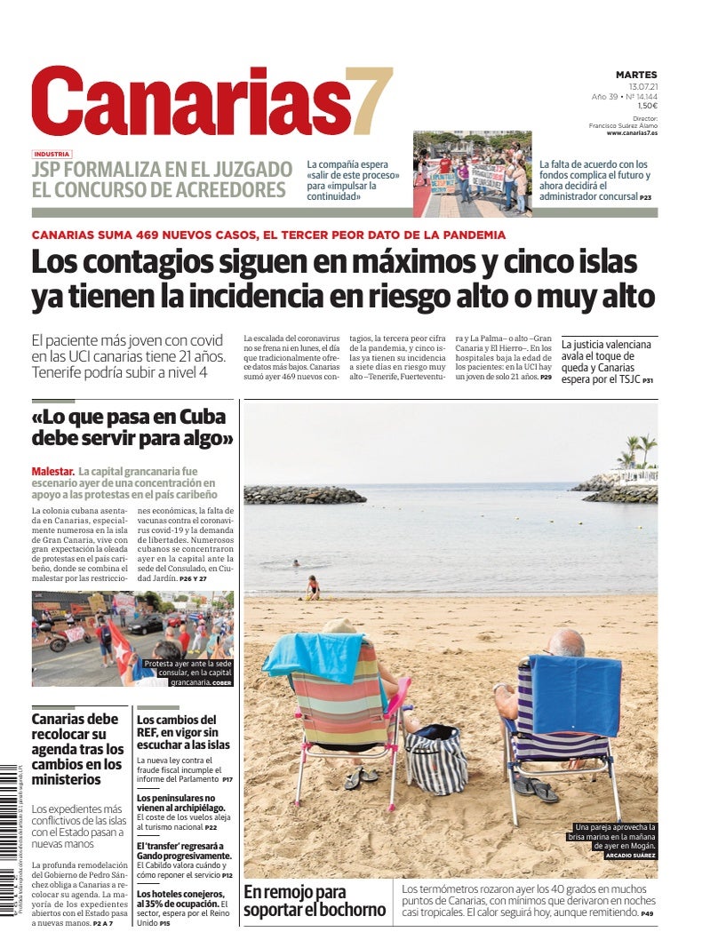 Portada Canarias7 13-07-2021