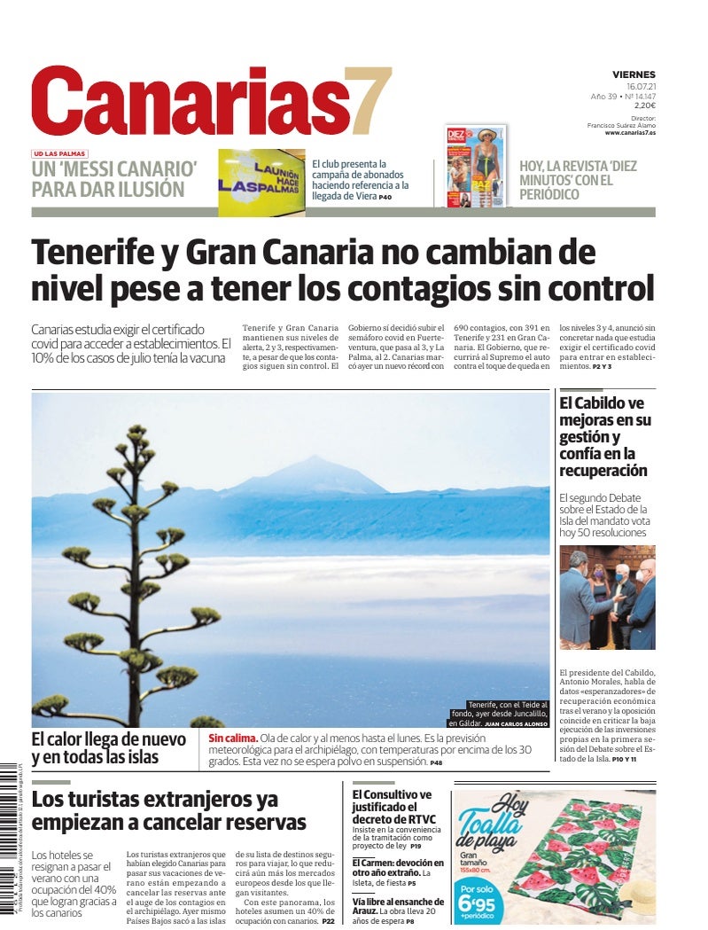 Portada Canarias7 16-07-2021