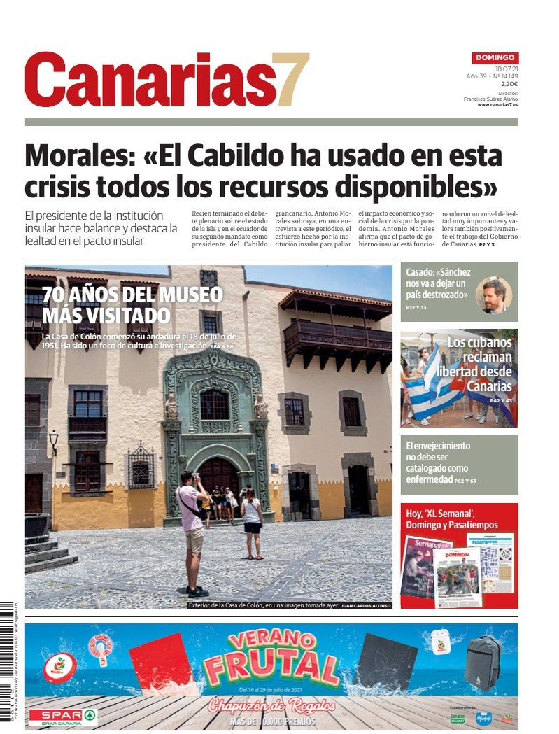 Portada Canarias7 18-07-2021
