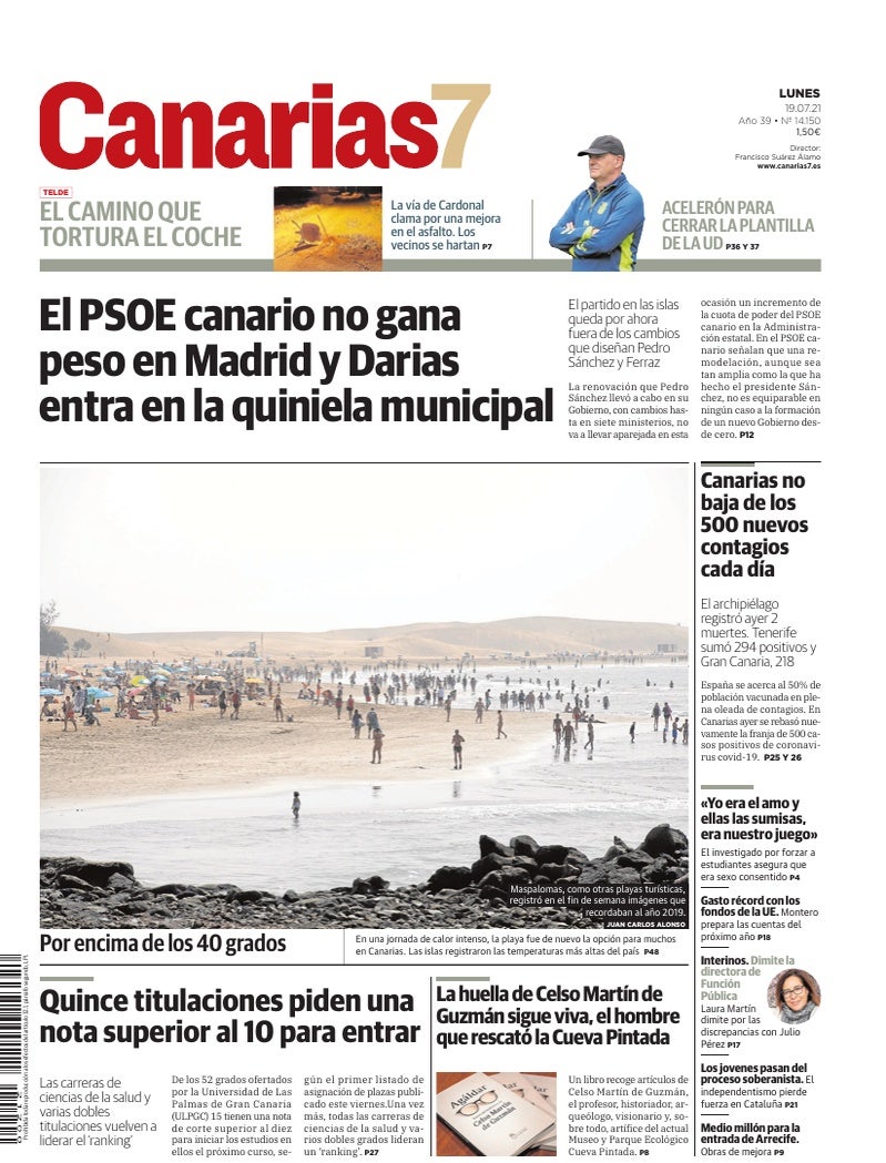 Portada Canarias7 19-07-2021