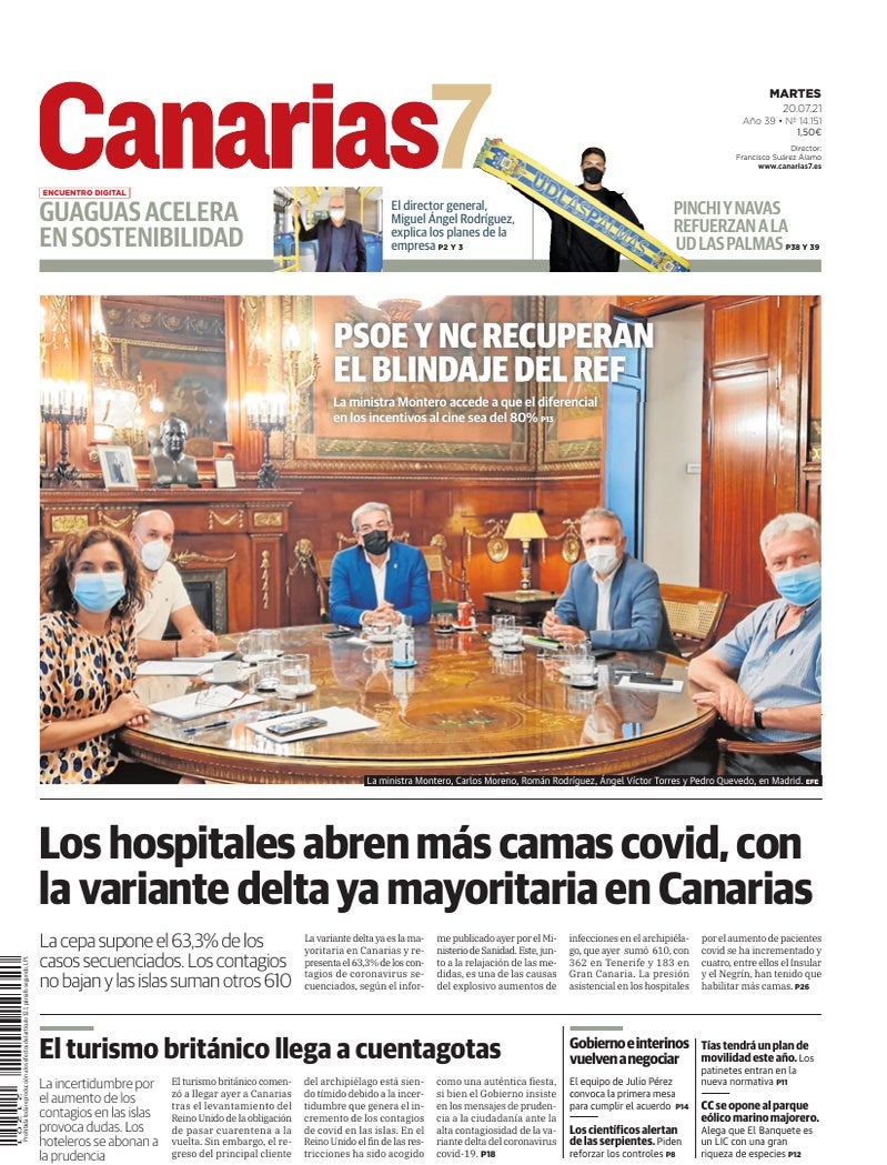 Portada Canarias7 20-07-2021