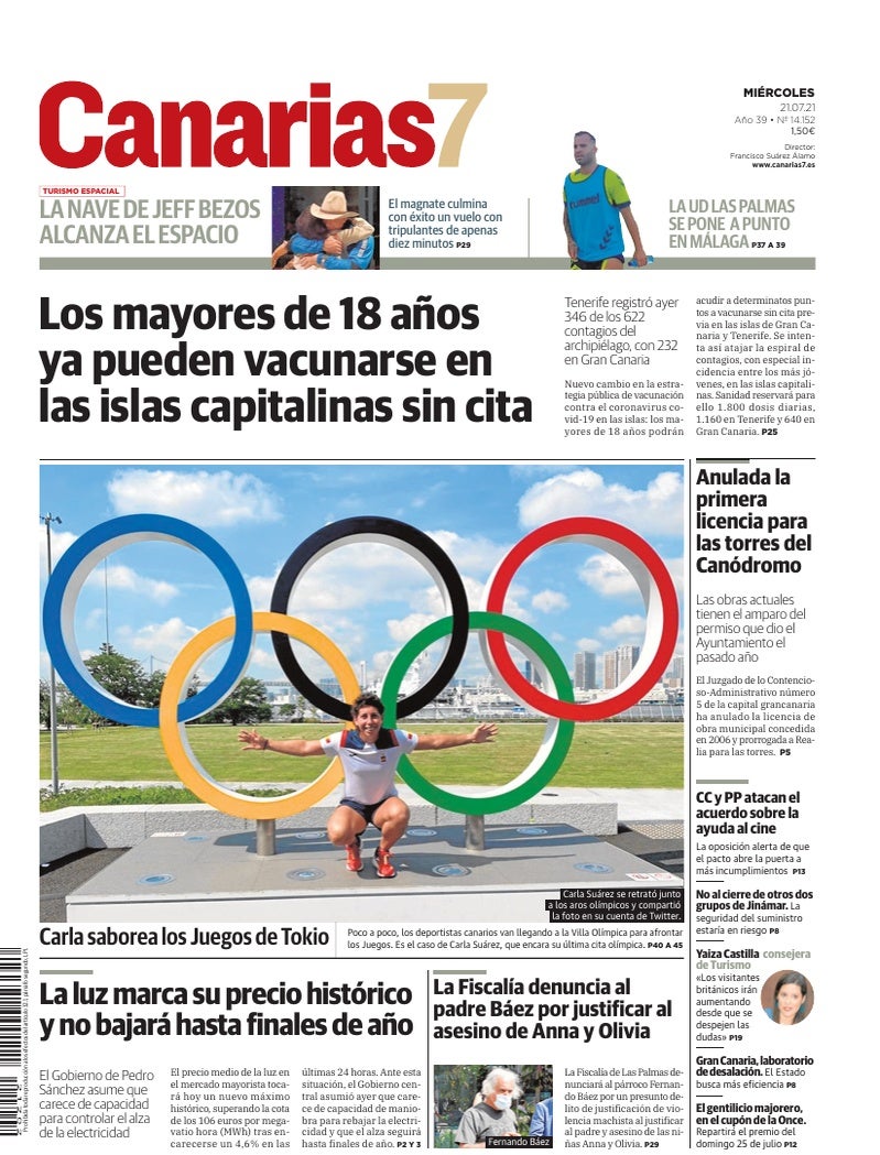 Portada Canarias7 21-07-2021